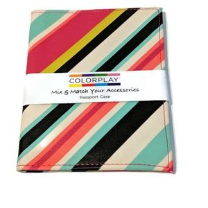 Colorplay Passport Case Vertical Stripes